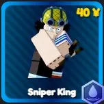 sniper king unit from anime rangers x roblox experience