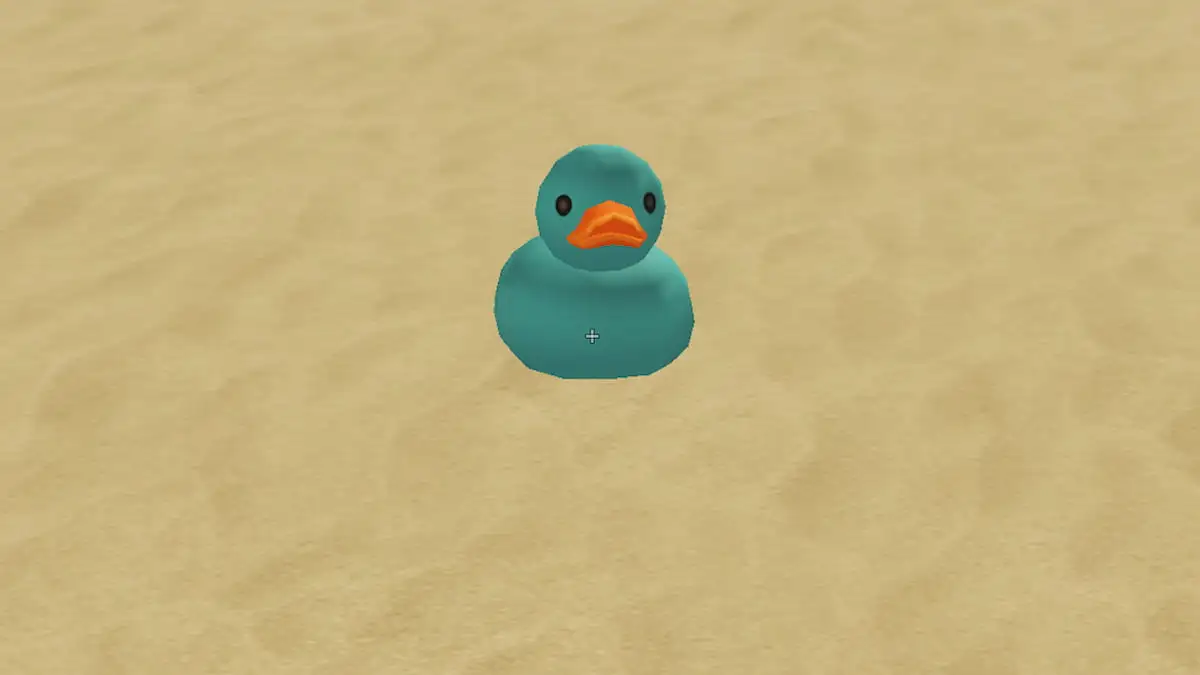 A blue duck