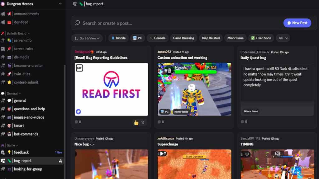 Dungeon Heroes Trello and Discord Links - Roblox | Pro Game Guides
