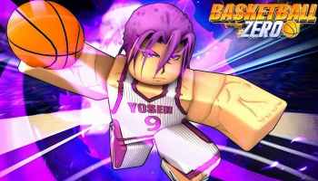 A player holding a ball in Basketball Zero