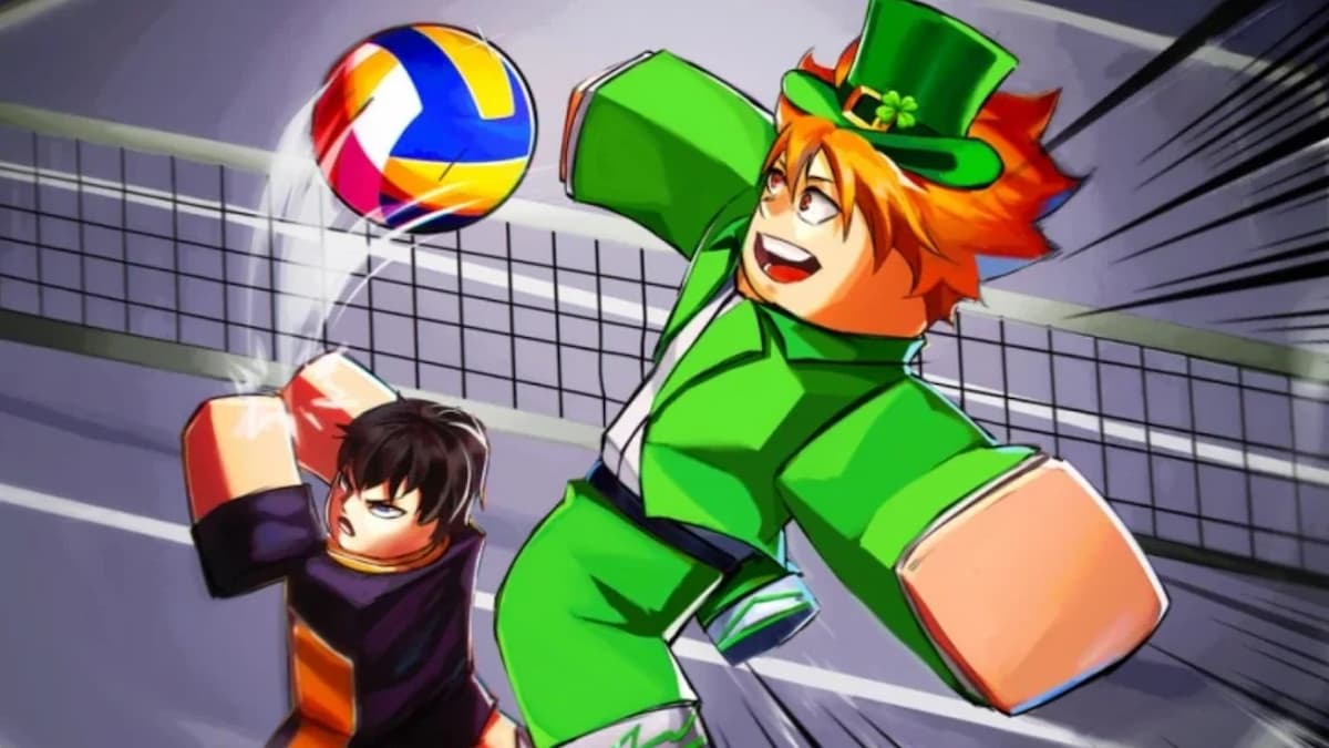 A player hitting a ball in Volleyball Legends