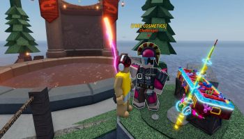 A player standing with Challenges NPC