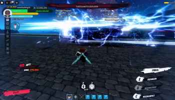 A player with a sword in Universal Piece