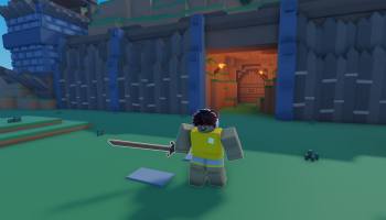 A Person standing with a sword in Pixel Blade
