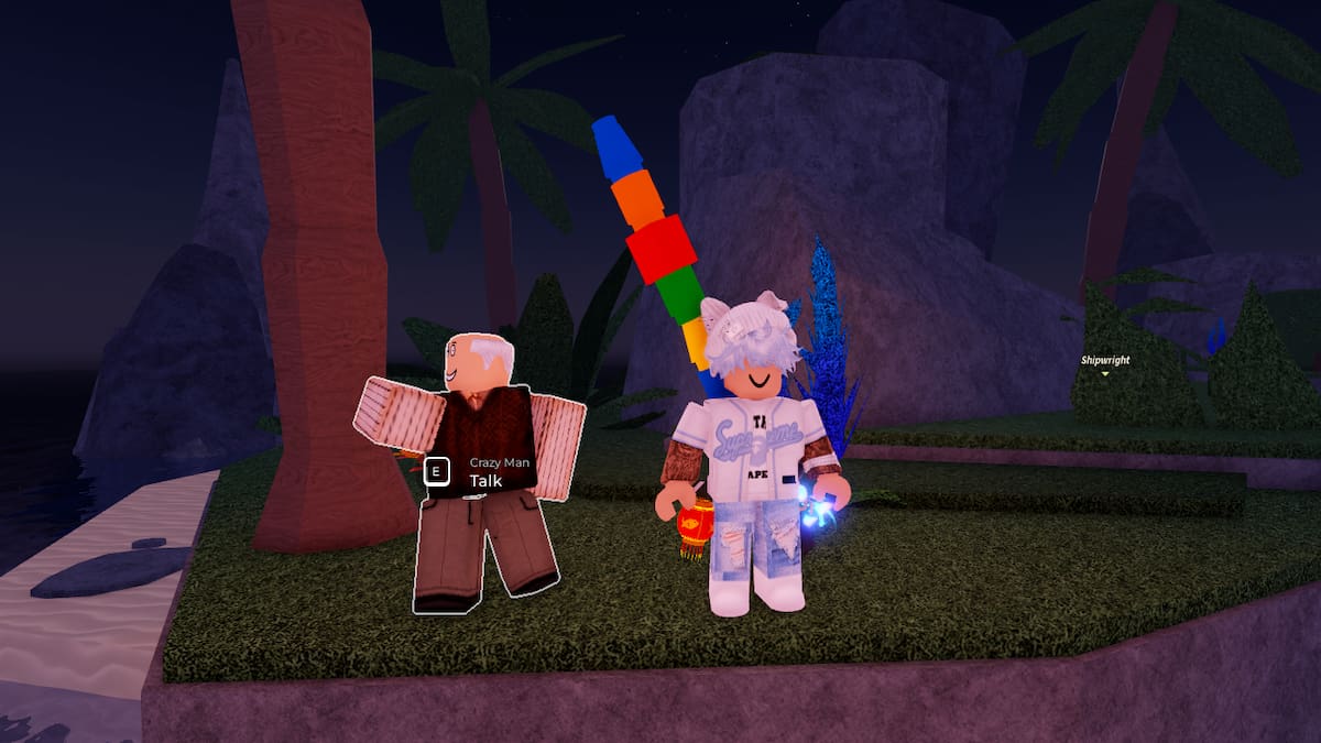 The Crazy Man NPC in Fisch
