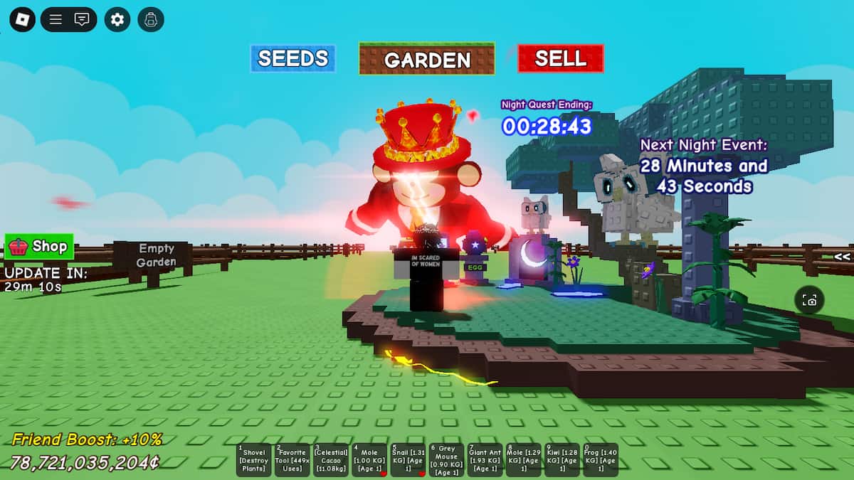 The Lazer Event in Grow A Garden