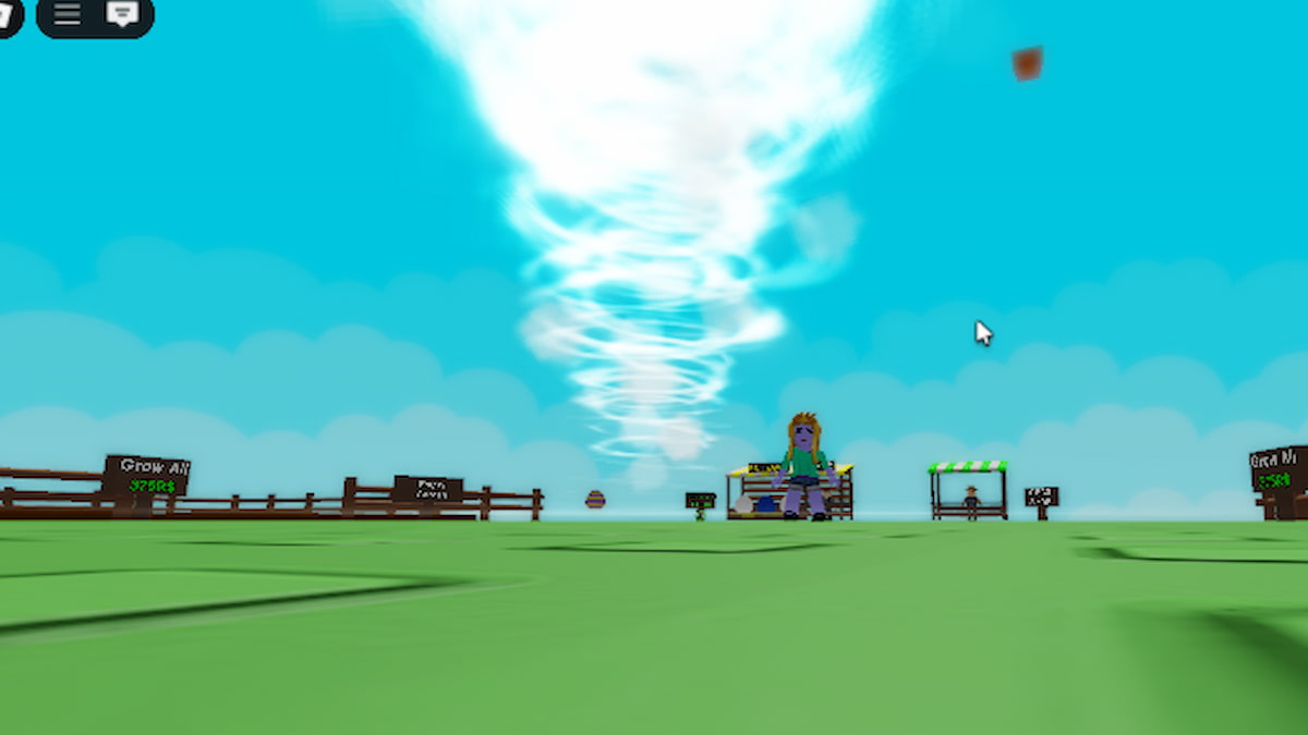 A Twisted Mutation creation in Grow A Garden thanks to tornado