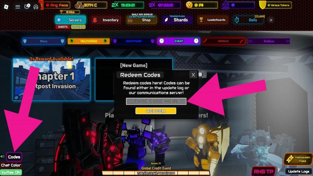 How to redeem Skibi Defense codes