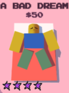 A Bad Dream unit from the Stud Tower Defense Roblox experience.