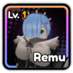 Remu unit from the Anime Saga Roblox experience.