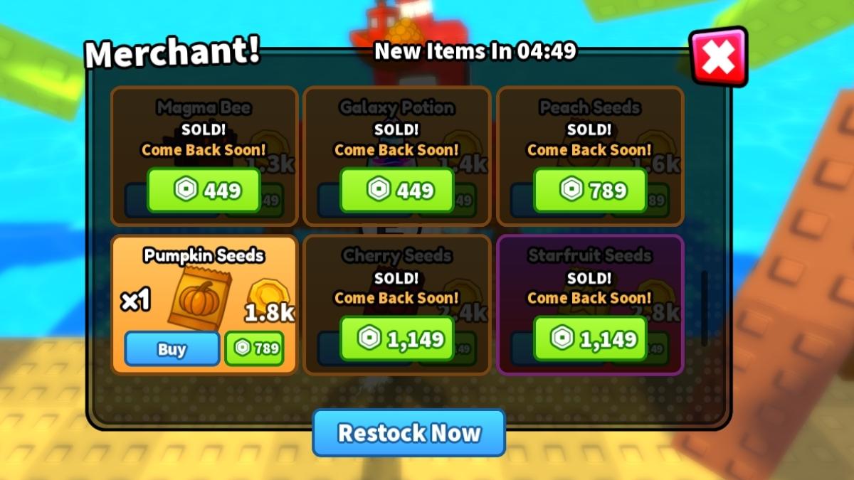Merchant stock in Build an Island