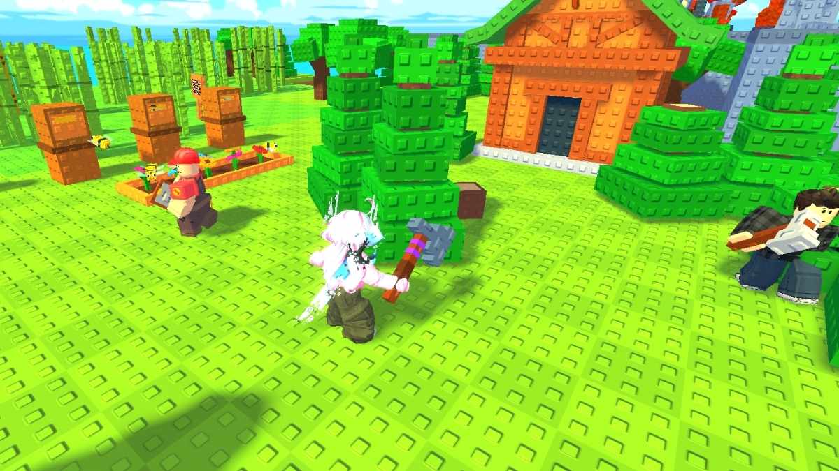 Build an Island resource gathering with workers