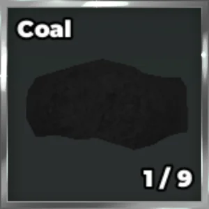 Coal ore from the Untitled Drill Game Roblox experience.