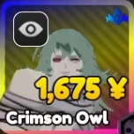 Crimson Owl unit in the Anime Rangers X Roblox experience.