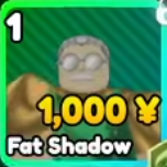 Fat Shadow unit in the Anime Rangers X Roblox experience.