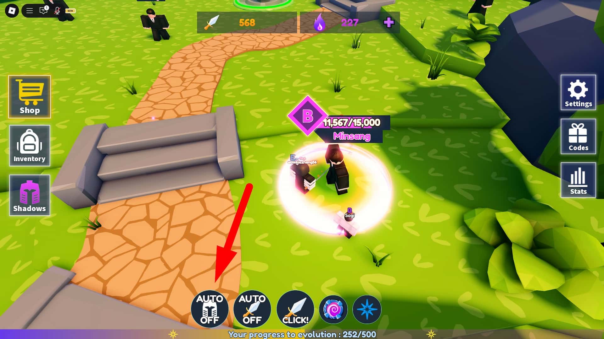 How to get Free Shadow Attack Gamepass in Anime Arise Evolution Roblox experience.