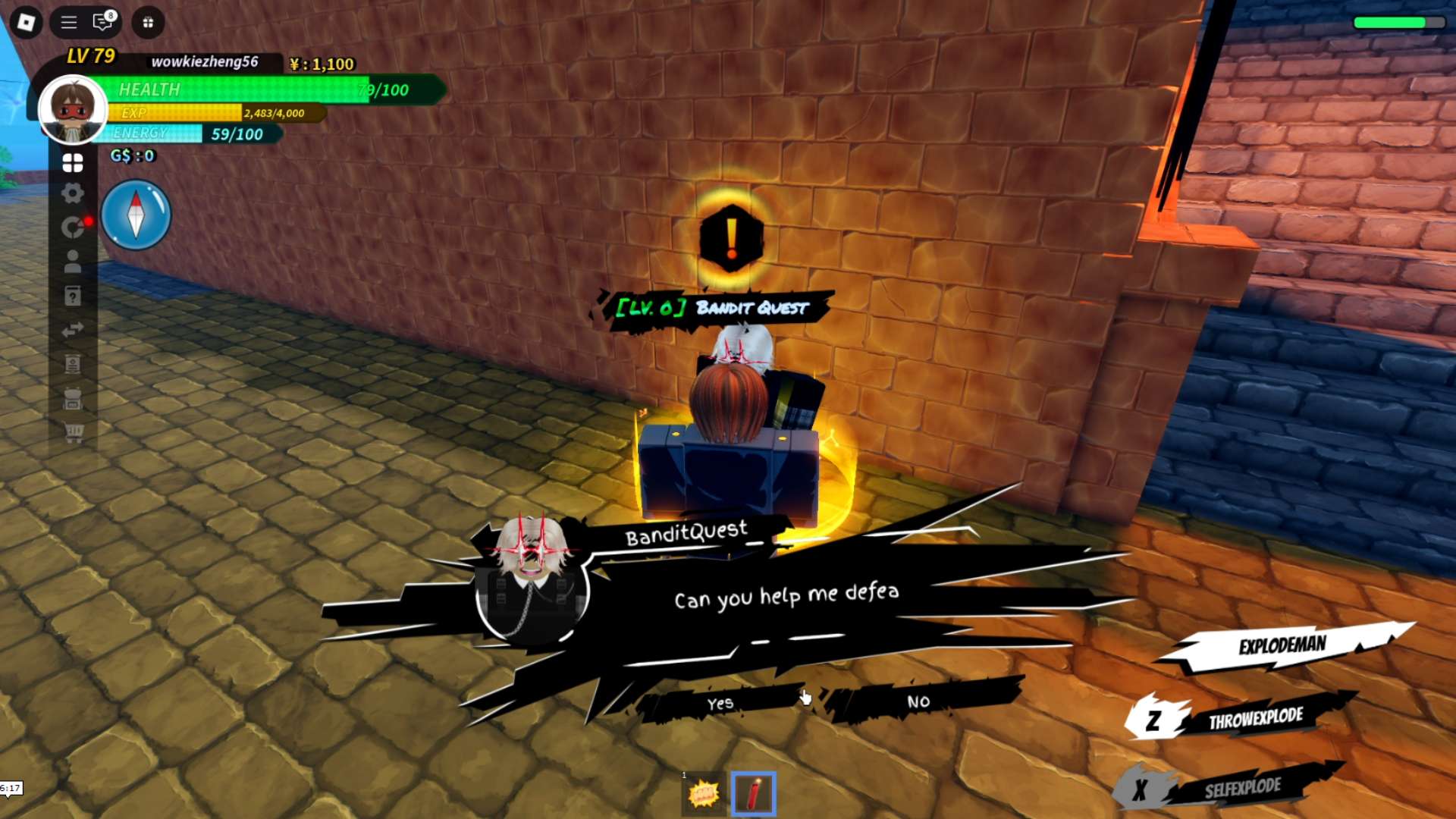 Quest NPC in Universal Piece Roblox experience.