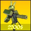 Golden Turret Bunny unit from the Wild Rails Tower Defense Roblox experience.