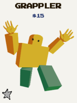 Grappler unit from the Stud Tower Defense Roblox experience.