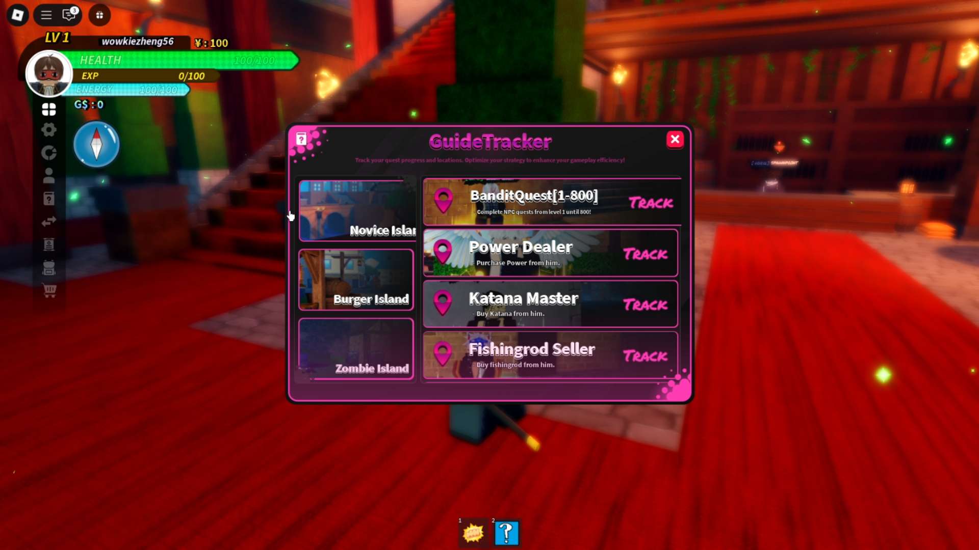NPC Locations guide in Universal Piece Roblox experience.