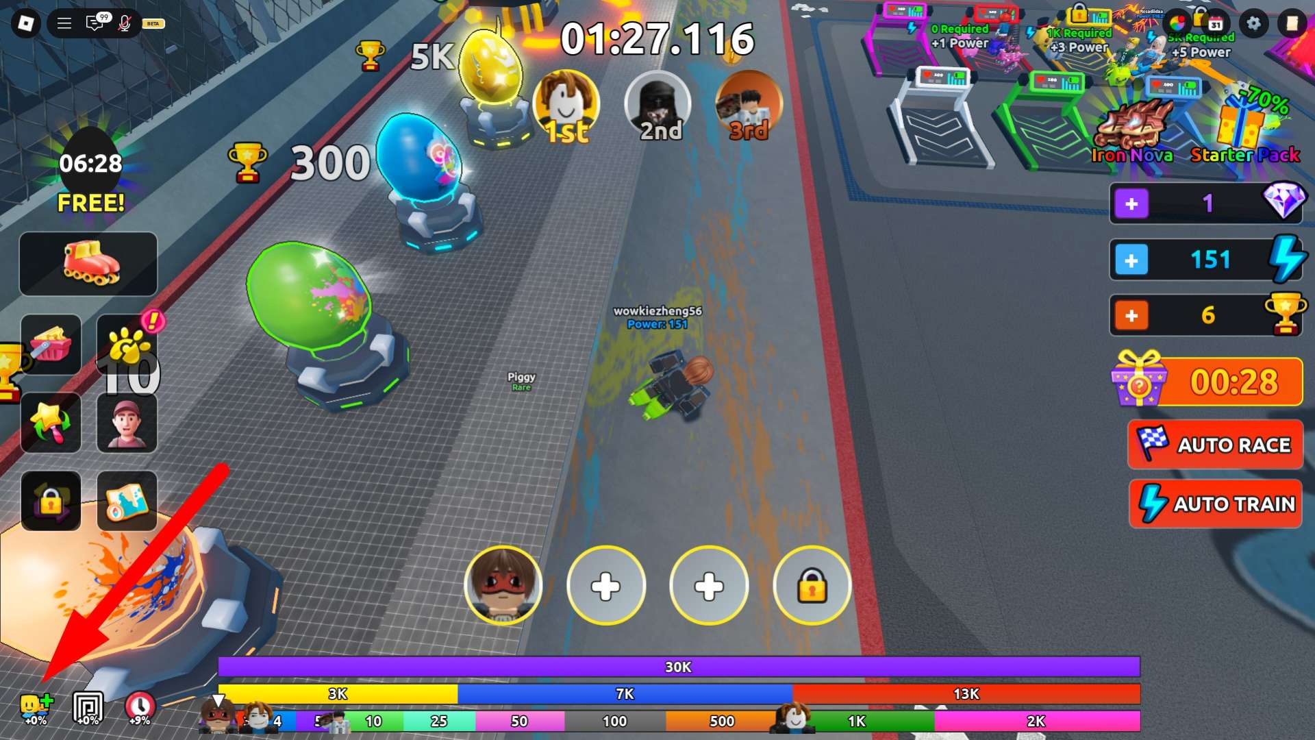 How to get friend boosts in the Roller Training Roblox experience.