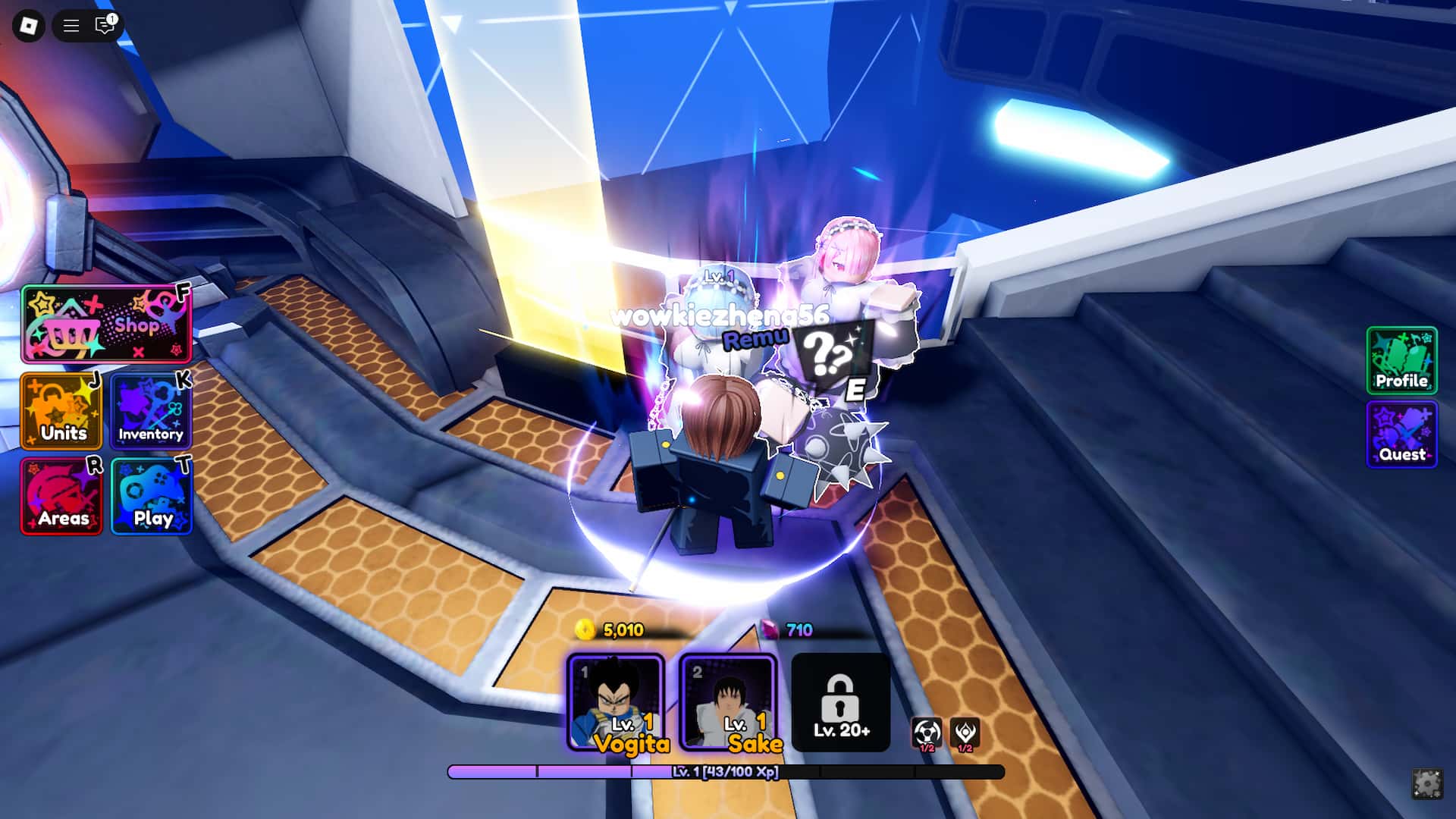 Where to find Rem/Ram NPC in the Anime Saga Roblox experience.