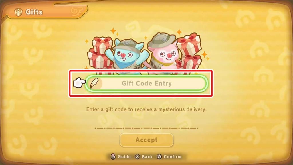 FANTASY LIFE i Gifts menu