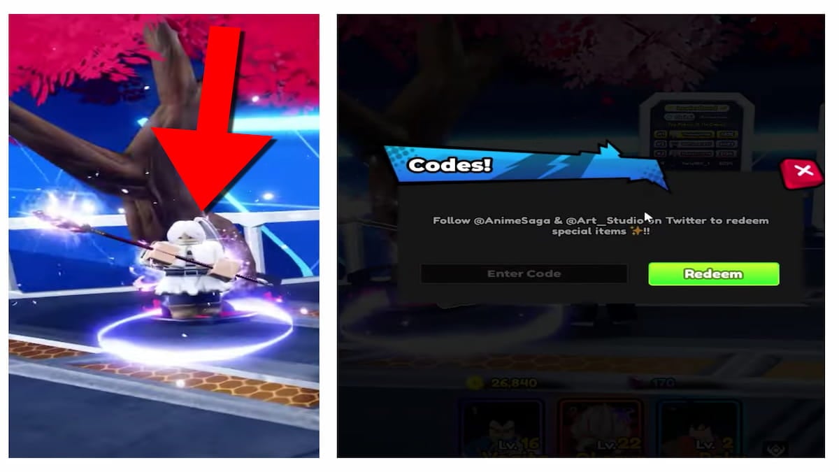 How to redeem Anime Saga codes.