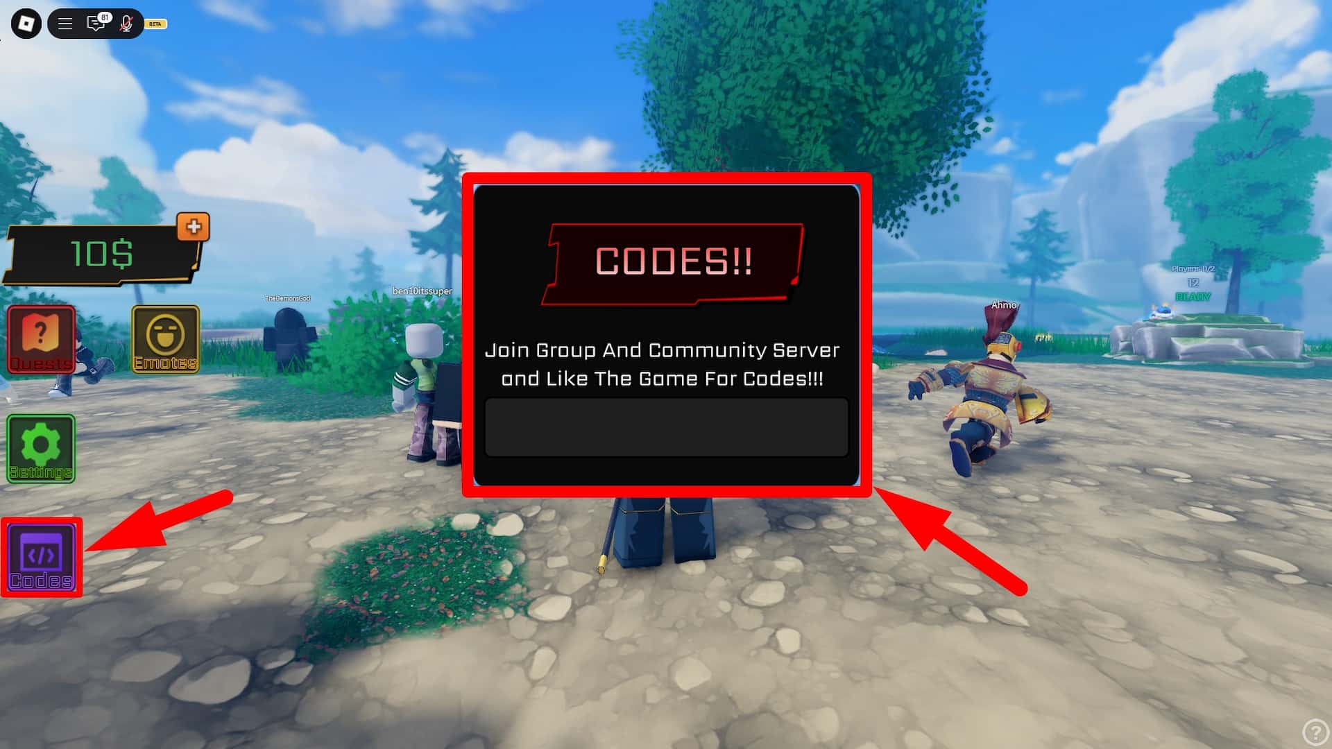 How to redeem codes in the Anime Rails Roblox experience.