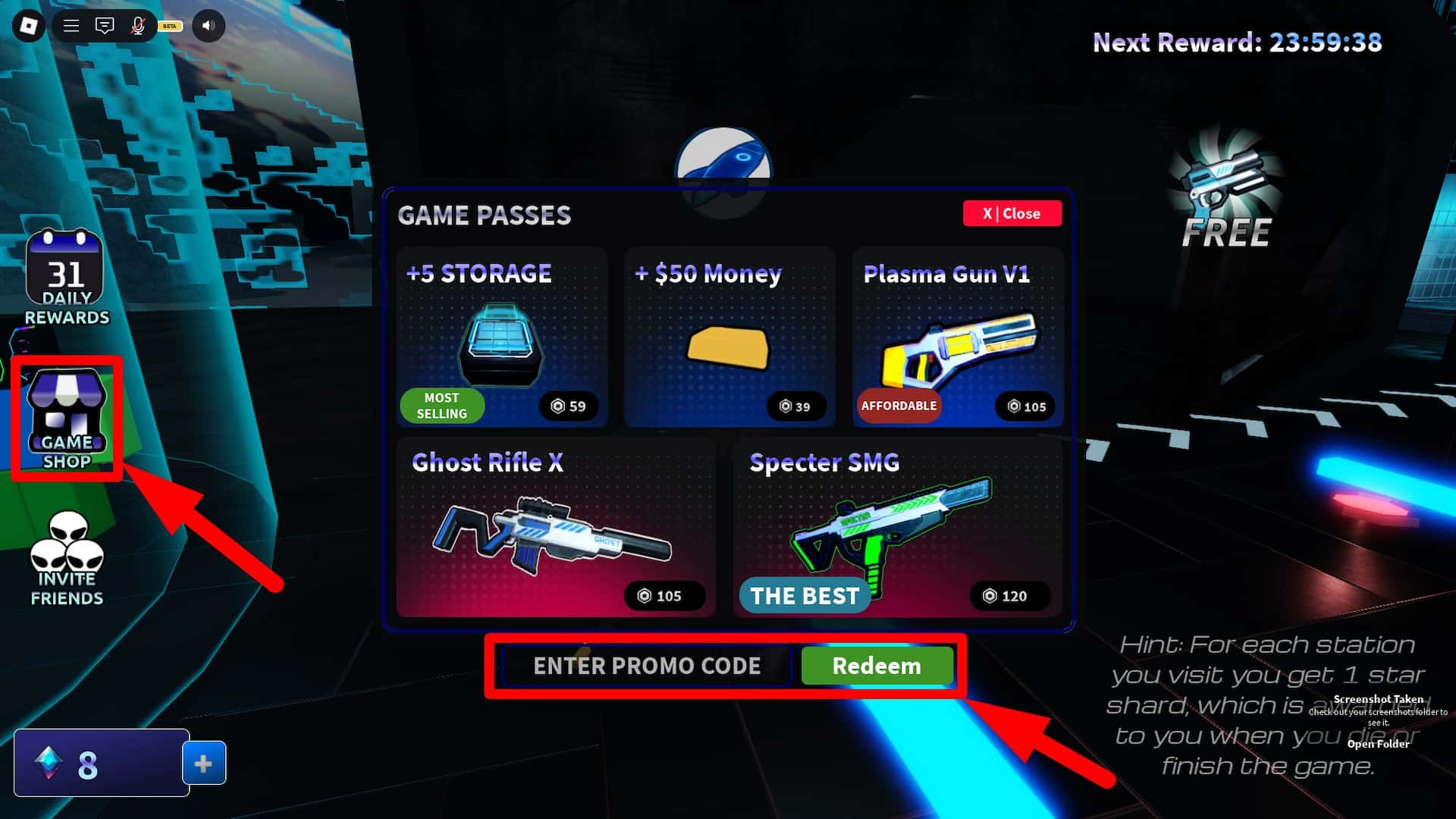 How to redeem codes in the Dead Space Roblox experience.