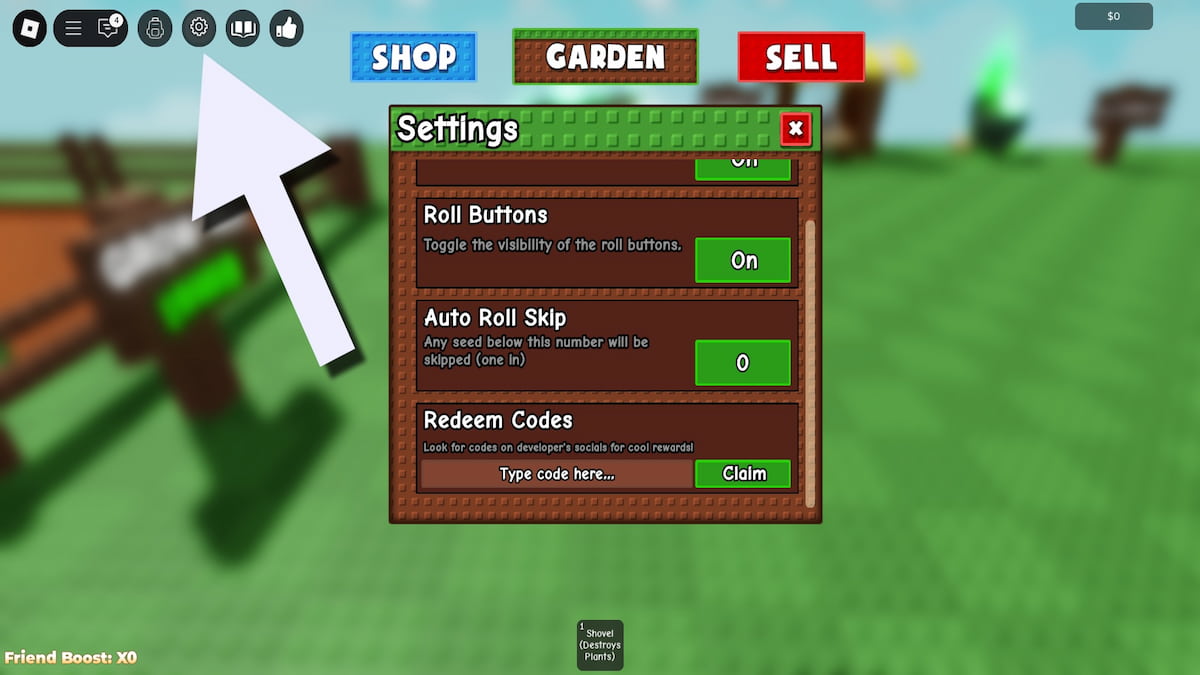 How to redeem Garden RNG codes.