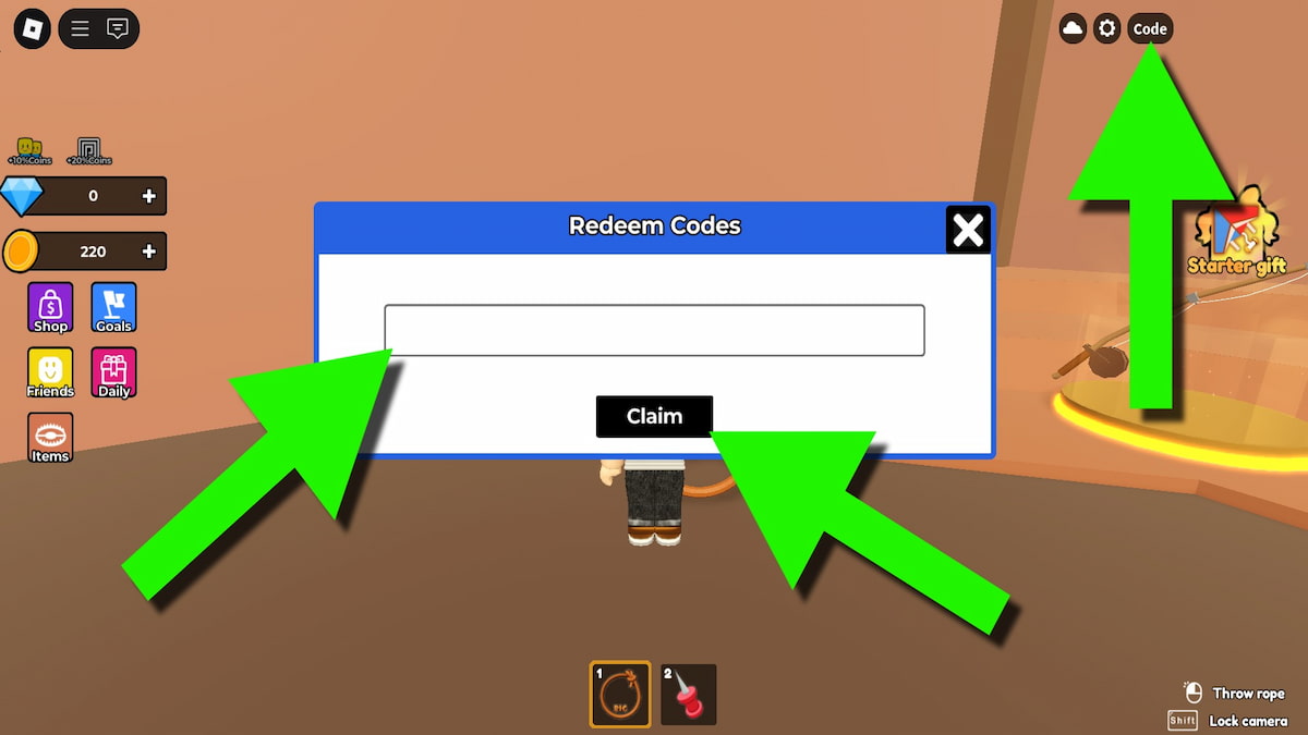 How to redeem Rope Battles codes