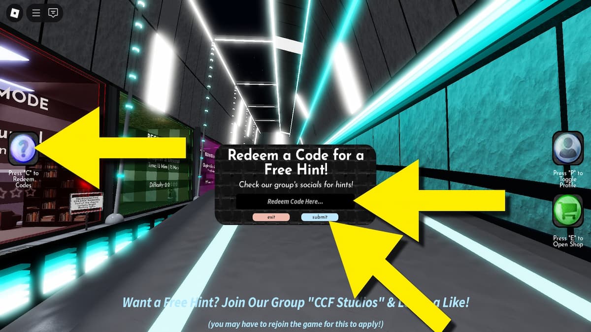 How to redeem Terminal Escape Room codes