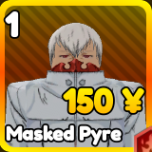 Masked Pyre unit in the Anime Rangers X Roblox experience.