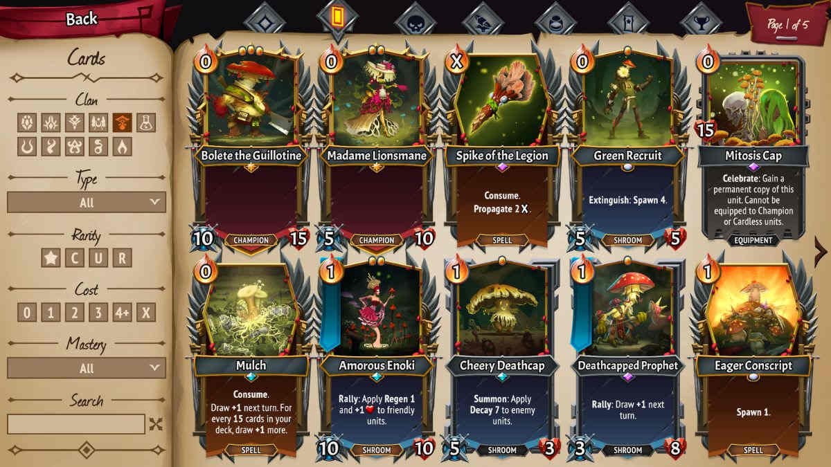 Underlegion cards in Monster Train 2