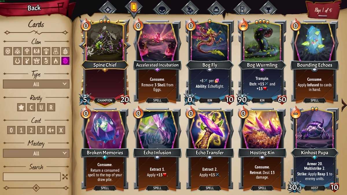 Wurmkin cards list in Monster Train 2