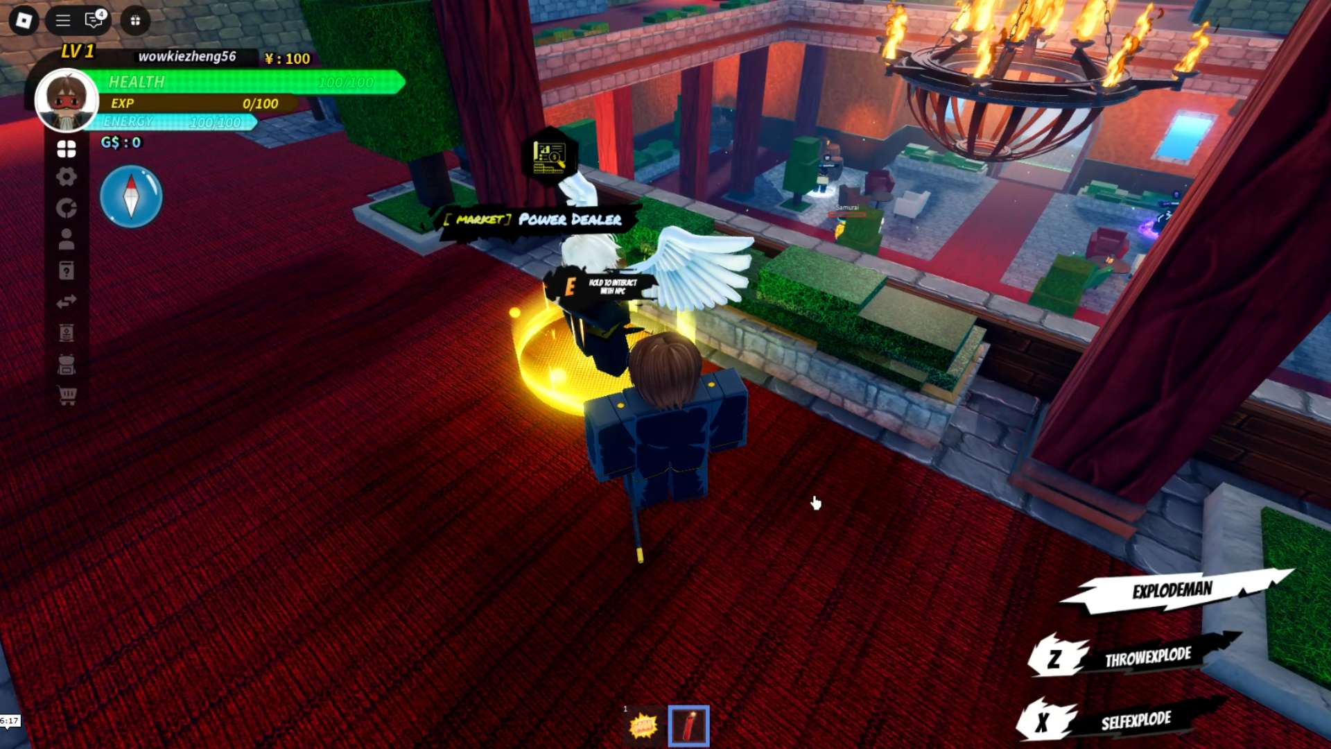 Power/Fruit Dealer NPC in Universal Piece Roblox experience.