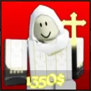Priest unit from the Wild Rails Tower Defense Roblox experience.