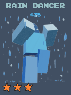 Rain Dancer unit from the Stud Tower Defense Roblox experience.