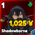 Shadowborne unit from the Anime Rangers X Roblox experience.