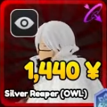 Silver Reaper Owl unit in the Anime Rangers X Roblox experience.