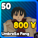 Umbrella Fang unit in the Anime Rangers X Roblox experience.