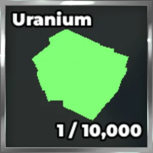 Uranium ore from the Untitled Drill Game Roblox experience.
