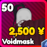 Voidmask unit in the Anime Rangers X Roblox experience.