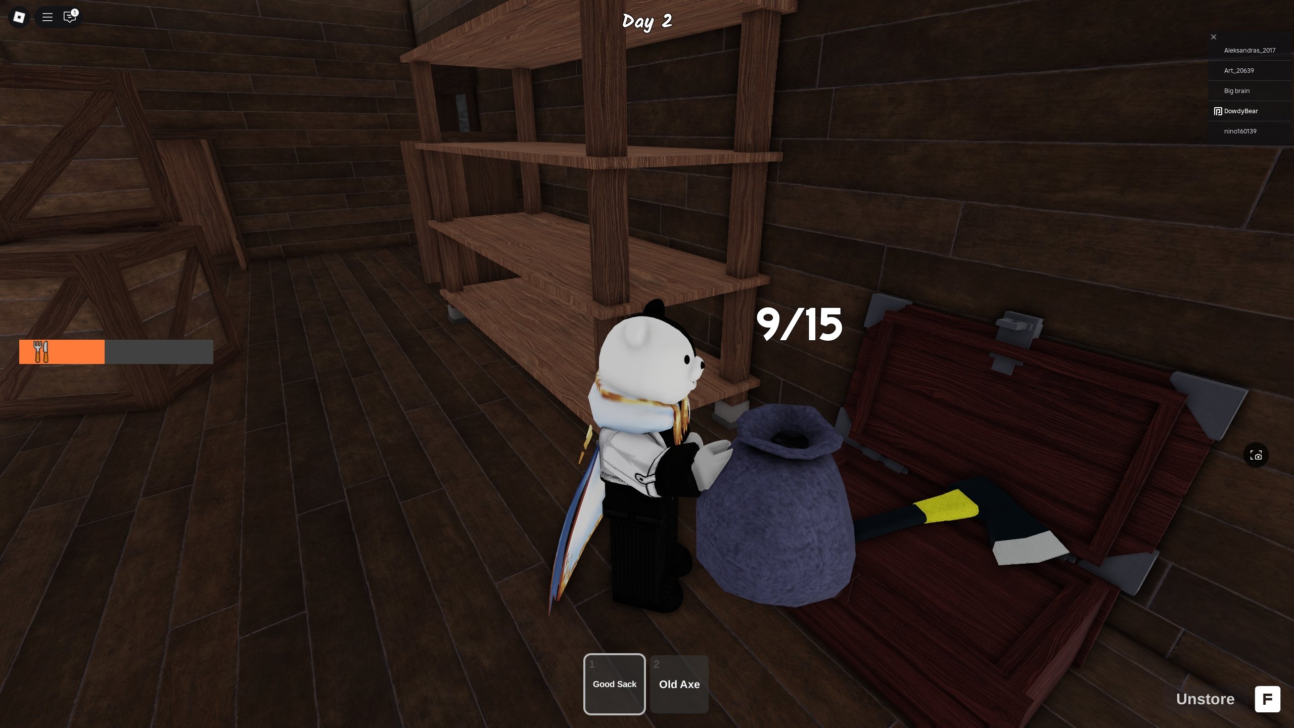 A 99 Nights in the Forest player has found a Good Axe