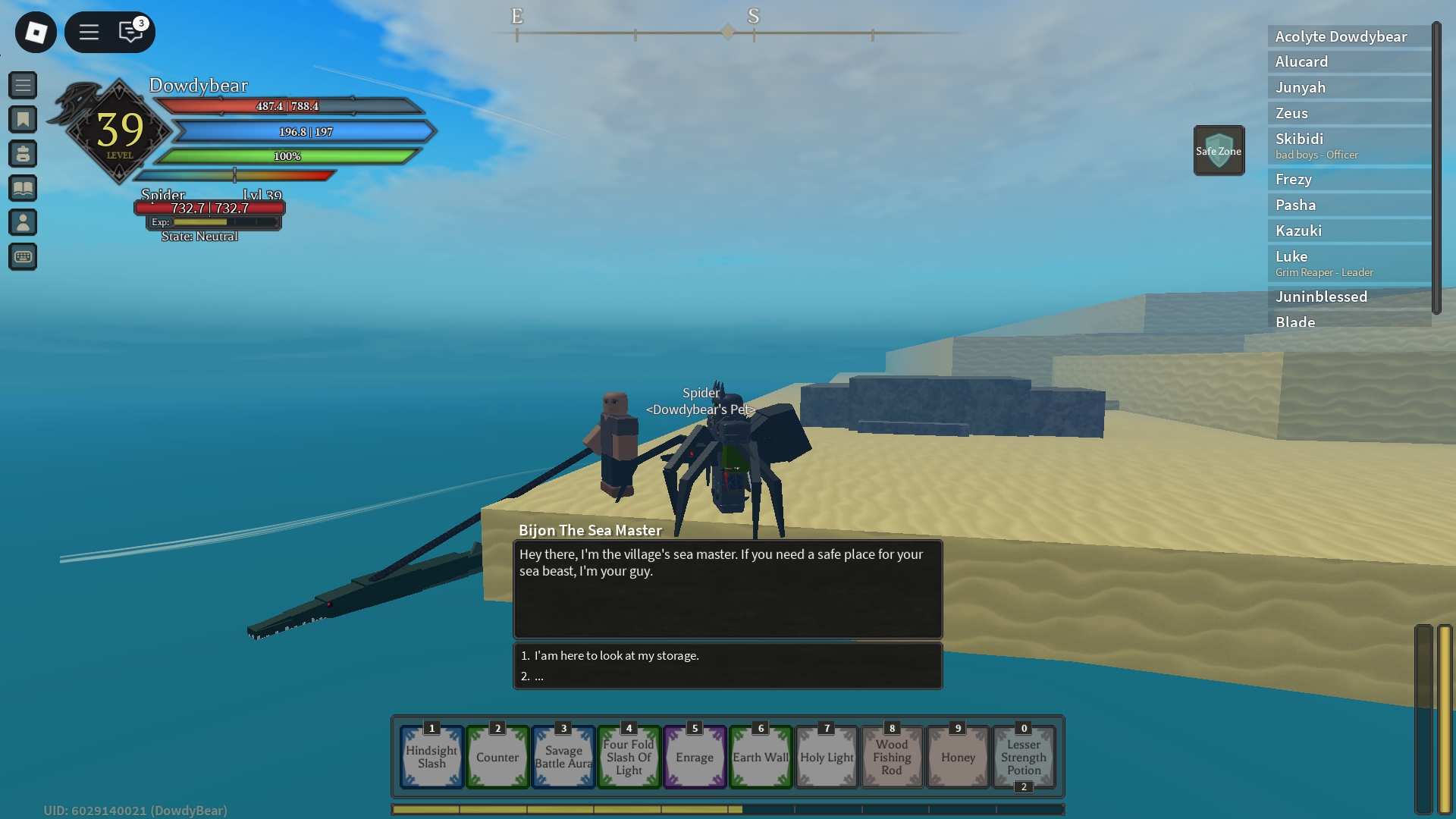 A Rune Slayer player is talking to Bjorn the Sea Master