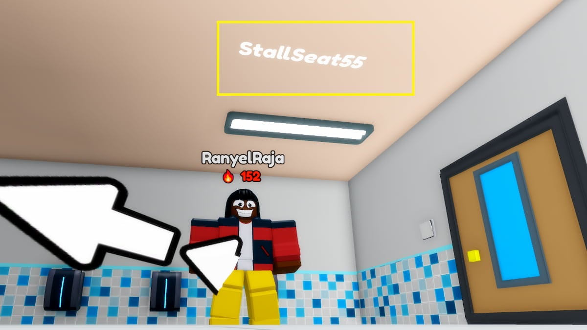 A code on the ceiling of a room