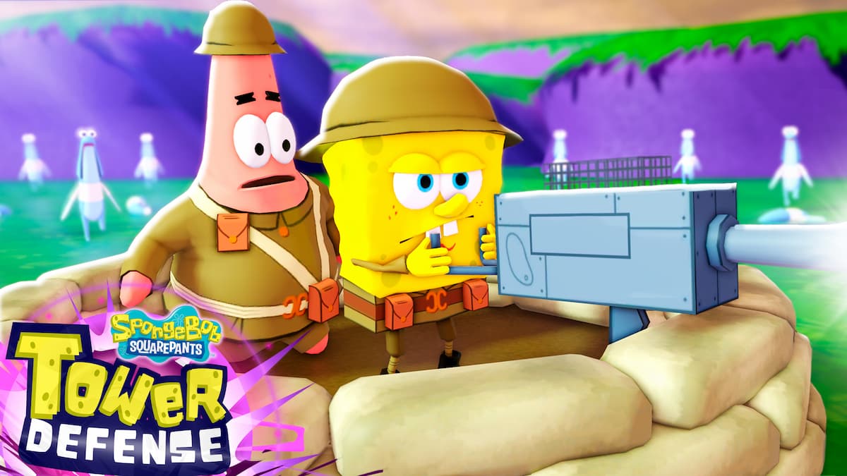 A player holding a weapon in Roblox
