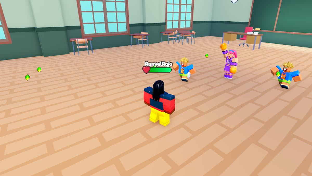 A player hitting others in Class Clash