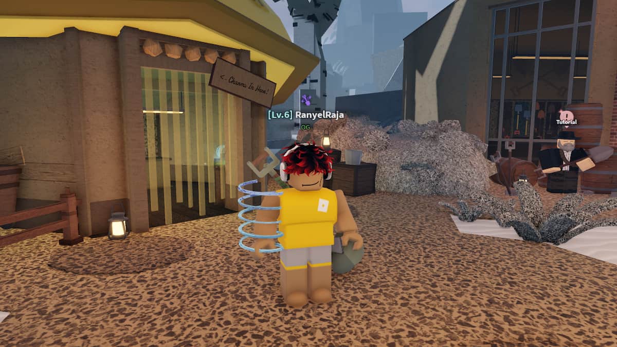 A player using the Coil Charm in DIG